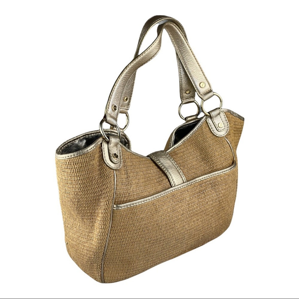 Michael Kors Soft Straw Charlton Medium Bag